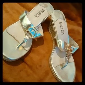 Michael Kors gold wedges 7.5